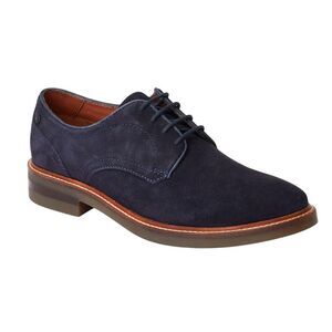Base London Mens Mawley Suede Derby Shoes / Navy